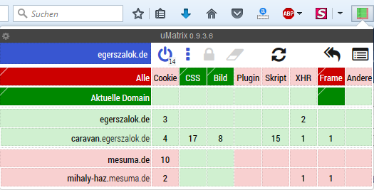 uMatrix blockiert XHR uMatrix blockiert XHR